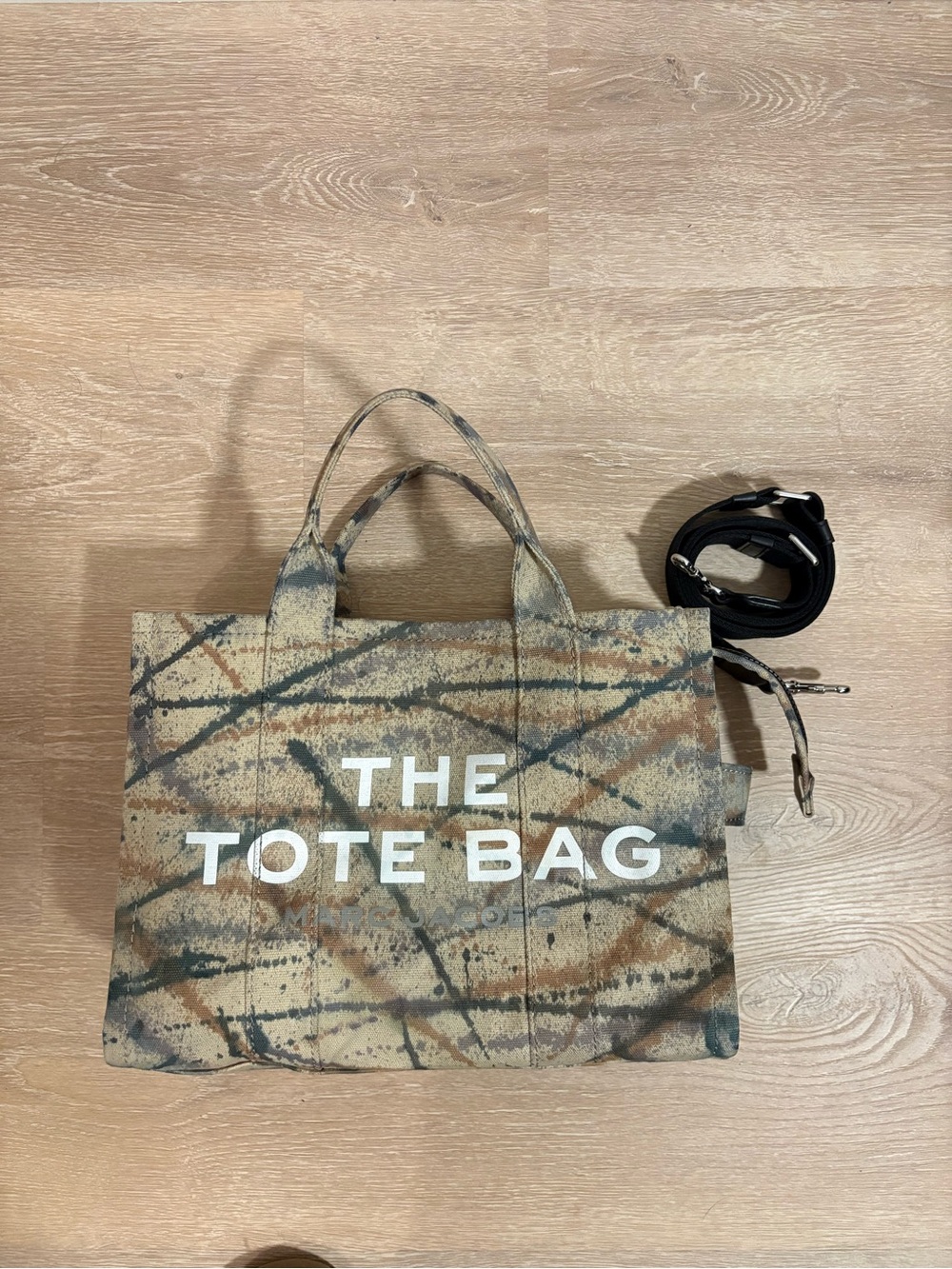 Medium Marc Jacobs customized The Tote Bag w/ Camo Watercolor Splatter